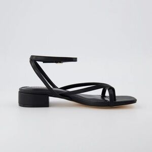 Black Minimalist Strappy Sandals